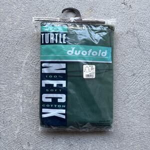 NOS Vintage Duofold Men's Turtle Neck Shirt M Green 100% Cotton Lycra